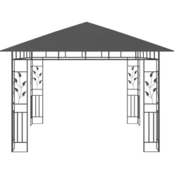 Festtelte & havepavilloner - Living pavillon med myggenet 3x3x,2,73 m 180 g/m² antracitgrå