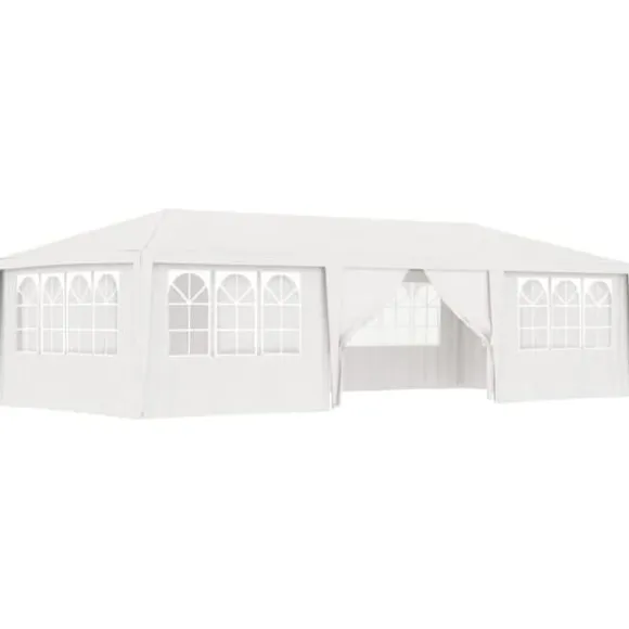 Festtelte & havepavilloner - Living festtelt med sidevægge 4x9 m 90 g/m² hvid
