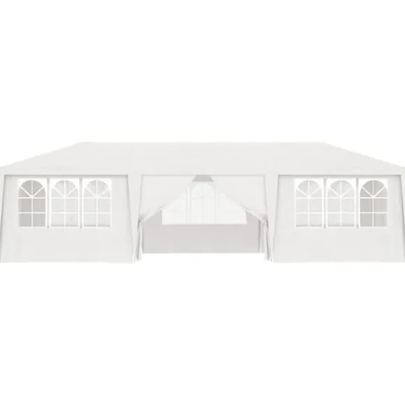 Festtelte & havepavilloner - Living festtelt med sidevægge 4x9 m 90 g/m² hvid