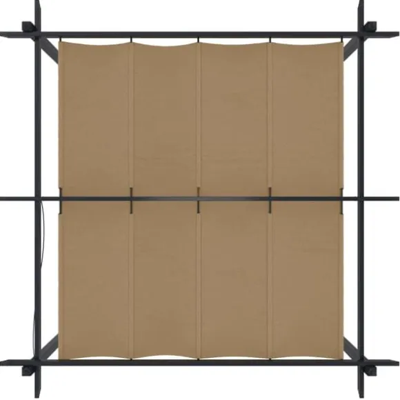Festtelte & havepavilloner - Living havepavillon med sammenrulleligt tag 3x3 m gråbrun