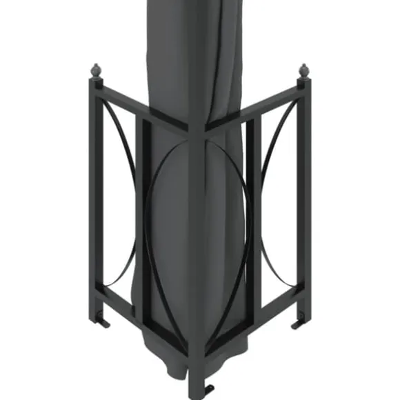 Festtelte & havepavilloner - Living pavillon med sidevægge og dobbelttag 3x4 m antracitgrå