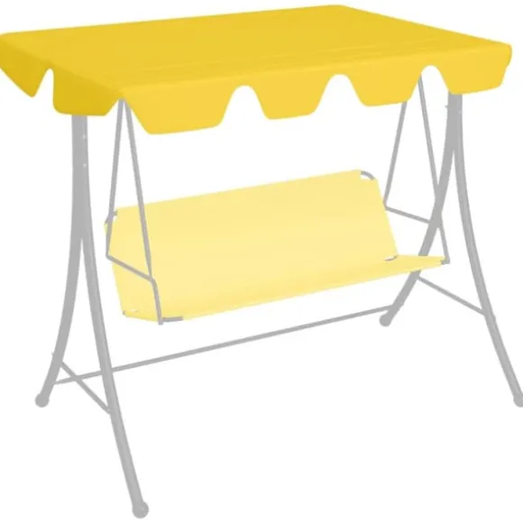 Festtelte & havepavilloner – tage - Living baldakin til havegynge 150/130x105/70 cm gul
