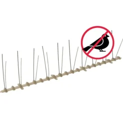 Fågelpiggar - 2-raders set i plast 20 st | Längd: 10 m | Väderbeständiga och effektiva