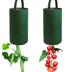 Filt Hængende Tomat Dyrkningspose Omvendt Tomatplanter Multifunktionelle Jordbær Grøntsags Blomst Plante Dyrkningsposer