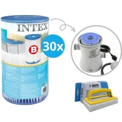 Filtre Type B - Intex - 30 styk - Velegnet til filterpumpe 28634GS & WAYS skrubbebørste