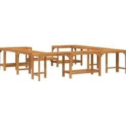 Firkantet Udendørs Boblebad Indhegning i Akacietræ | Størrelse: 230 x 230 cm | Farve: Brun