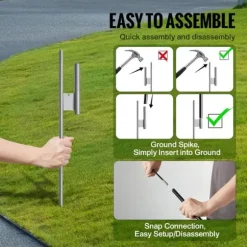 Fjerflagstang Kit 4 Pakker Swooper Flagstang 16,3 Fod med Jordpæle, Holdbar og Letvægts Design