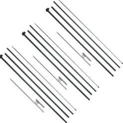 Fjerflagstangssæt, 3 pakker, 440x58,5 cm, udendørs, aluminiumlegering