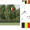 Flag & vimpler - Living Belgien flag og flagstang 5,55 m aluminium