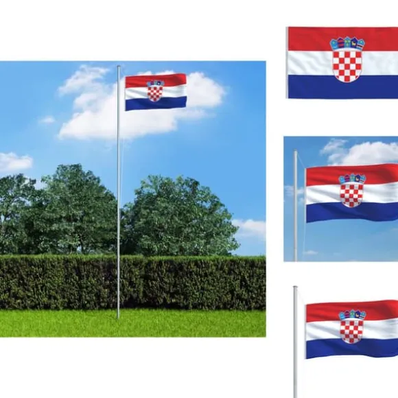 Flag & vimpler - Living Kroatiens flag 90x150 cm