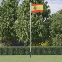 Flag & vimpler - Living Spanien flag og flagstang 6,23 m aluminium