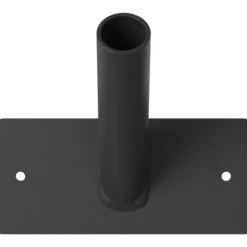 Flagstangholder i rustfrit stål - Moderne design | Farve: Sort | Størrelse: 13 x 6 cm