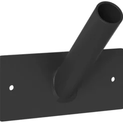 Flagstangholder i rustfrit stål - Moderne design | Farve: Sort | Størrelse: 13 x 6 cm