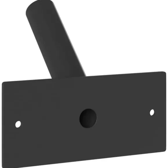 Flagstangholder i rustfrit stål - Moderne design | Farve: Sort | Størrelse: 13 x 6 cm