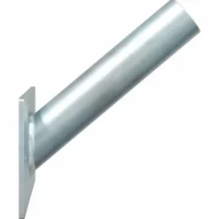 Flagstangholder i rustfrit stål - Moderne design | Størrelse: 13x6 cm | Farve: Sølv