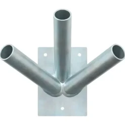 Flagstangholder i rustfrit stål – Moderne design | Størrelse: 10,5x7,5 cm | Farve: Sølv