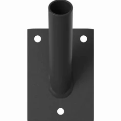 Flagstangholder i rustfrit stål - Moderne design til haven | Størrelse: 10,5 x 7,5 cm | Farve: Sort