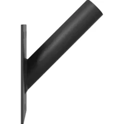 Flagstangholder i rustfrit stål - Moderne design til haven | Størrelse: 10,5 x 7,5 cm | Farve: Sort
