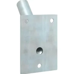 Flagstangholder i rustfrit stål - Moderne design til haven | Størrelse: 10,5x7,5 cm | Farve: Sølv