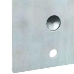Flagstangholder i rustfrit stål - Moderne design til haven | Størrelse: 10,5x7,5 cm | Farve: Sølv