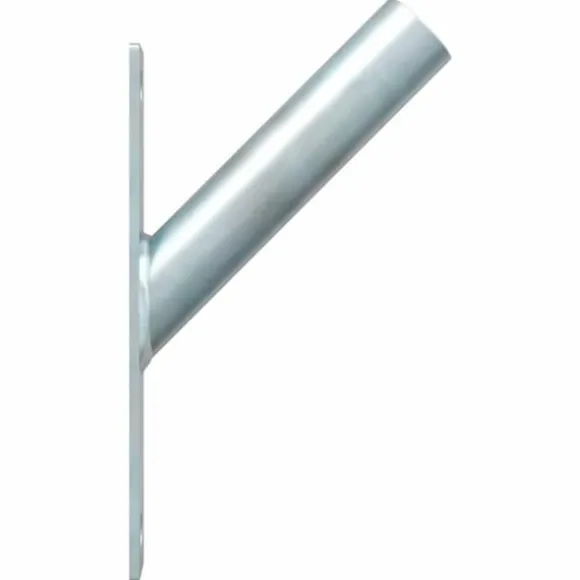 Flagstangholder i stål - Moderne og holdbar | Størrelse: 15x3 cm | Farve: Sølv