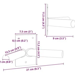 Flagstangholder til Have - Holdbar Stål | Størrelse: 11.5 x 7.5 cm | Farve: Sølv
