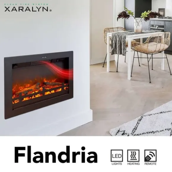 Flandria el-indbygningsovn - 1500 Watt varme - fjernbetjening