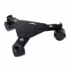 Flowerpot Standt with Wheels Nature Black Metal (Ø 27/37 x 6 cm)