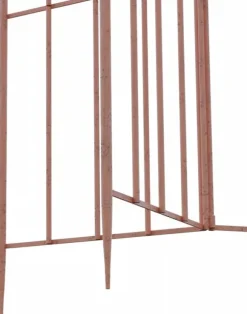 Flowton Antique Style Metal Garden Trellis - Brown, Robust and Durable for Climbing Plants, Easy Assembly