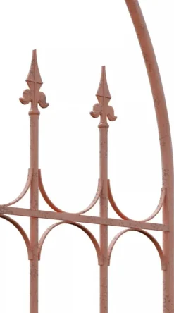 Flowton Antique Style Metal Garden Trellis - Brown, Robust and Durable for Climbing Plants, Easy Assembly