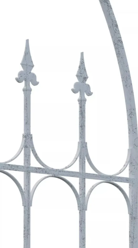 Flowton Metal Trellis for Climbing Plants & Flower Beds - Antique White, Partially Assembled, 70x70x234 cm