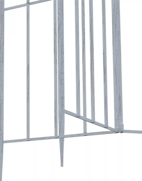Flowton Metal Trellis for Climbing Plants & Flower Beds - Antique White, Partially Assembled, 70x70x234 cm