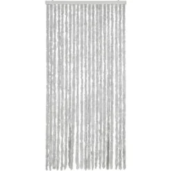Flueforhæng i chenille - Dørgardin | Størrelse: 90x220 cm | Farve: Grå