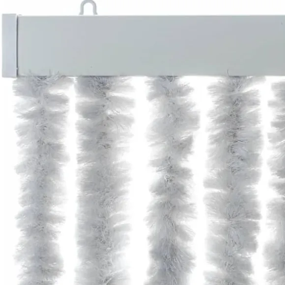 Flueforhæng i chenille - Dørgardin | Størrelse: 90x220 cm | Farve: Grå