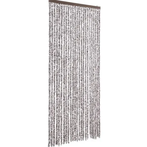 Flueforhæng i chenille - Dørgardin til insektbeskyttelse | Farve: Brun og Beige | Størrelse: 100x200 cm