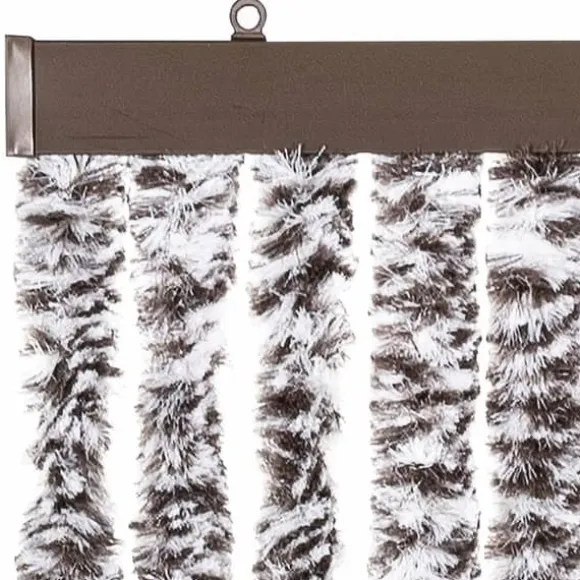 Flueforhæng i chenille - Dørgardin til insektbeskyttelse | Farve: Brun og Beige | Størrelse: 100x200 cm