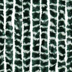 Flueforhæng i chenille - Insektgardin | Farve: Grøn/Hvid | Størrelse: 118x220 cm