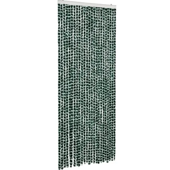 Flueforhæng i chenille - Insektgardin | Farve: Grøn og Hvid | Størrelse: 100x200 cm