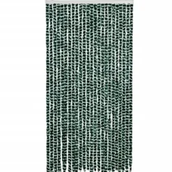 Flueforhæng i chenille - Insektgardin | Farve: Grøn og Hvid | Størrelse: 100x200 cm