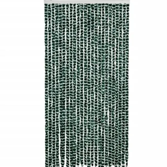 Flueforhæng i chenille - Insektgardin | Farve: Grøn og Hvid | Størrelse: 100x200 cm