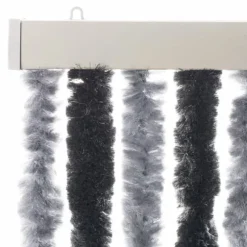 Flueforhæng 100x220 cm - Insektgardin i chenille | Farve: Grå/Svarte