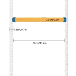 Flugtstige - Redningsstige - 10 m - 200 kg Bæreevne - Skridsikker - Til Balkon & Hjem - Udendørs Brug