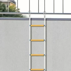 Flugtstige - Redningsstige - 10 m - 200 kg Bæreevne - Skridsikker - Til Balkon & Hjem - Udendørs Brug