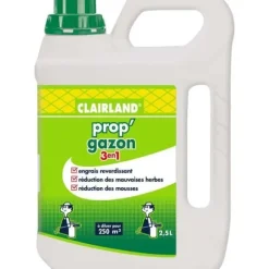 Flydende græsgødning - CLAIRLAND - Prop'Gazon - 3 i 1 - Koncentreret - 2,5 L