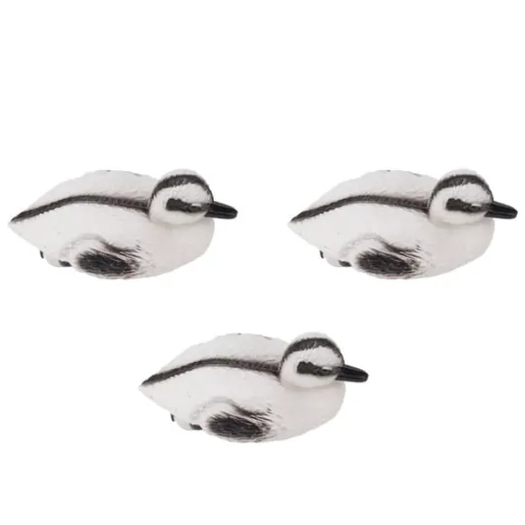 Flydende gule Ællingedamme Ornament Sæt til Have og Pool - 3 Realistiske plastænder - Perfekt til Vanddekoration - C Style - 12x6,5 cm