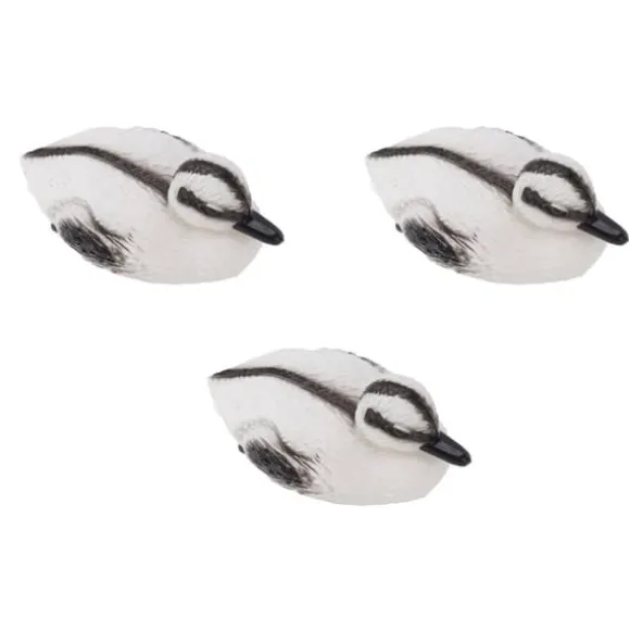 Flydende gule Ællingedamme Ornament Sæt til Have og Pool - 3 Realistiske plastænder - Perfekt til Vanddekoration - C Style - 12x6,5 cm