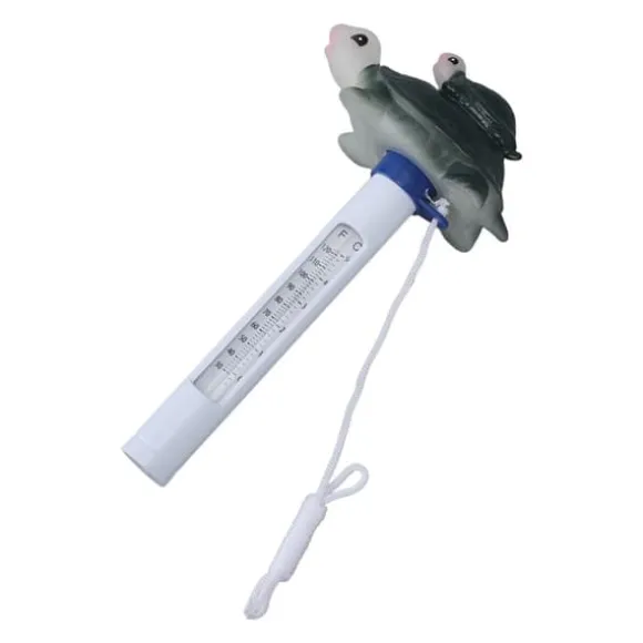Flydende pooltermometer Vandtæt tegneserievandskildpaddeform Svømmebassintermometer til indendørs udendørs spabade