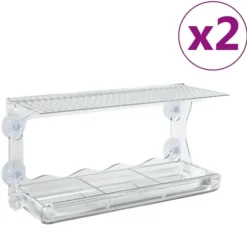Foderautomater til vindue - 2 stk. akryl | Størrelse: 30x12x15 cm