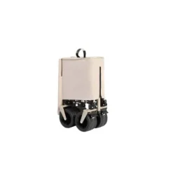 Foldbar havevogn med 100 kg kapacitet, robust 300L transportvogn med store terrængående hjul og drikkeholder - beige