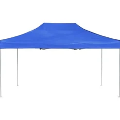 Foldbart festtelt aluminium - Professionelt partytelt | Størrelse: 4,5x3 m | Farve: Blå